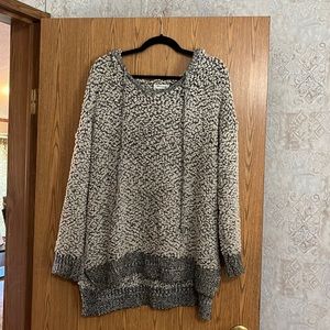 Knit hooded sweater